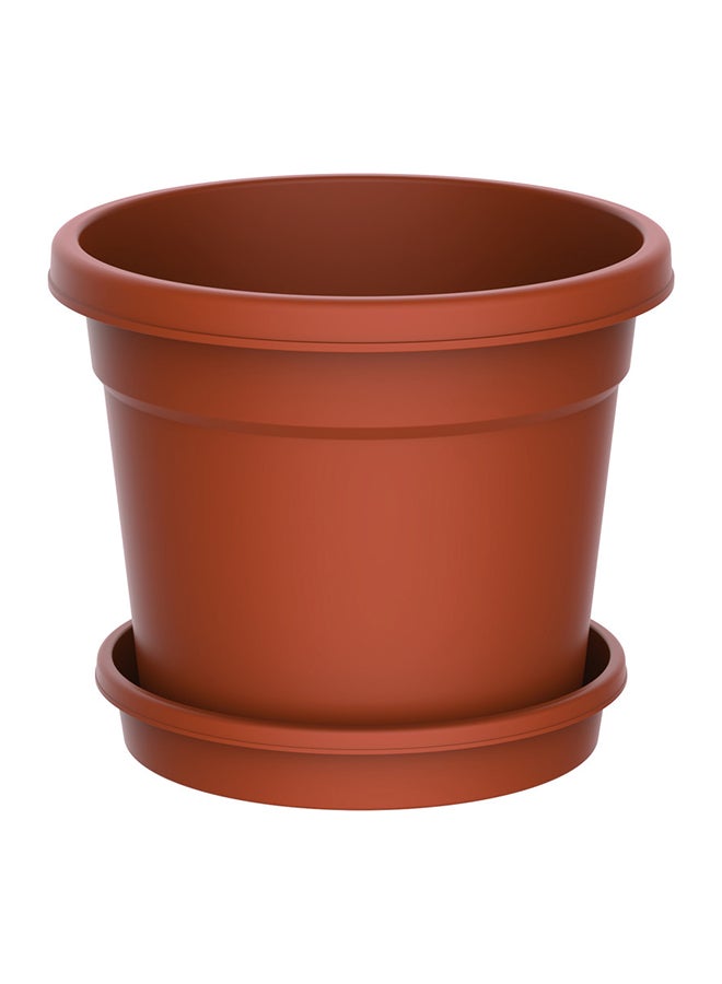 كوزموبلاست اصيص نباتات دائري مع صينية 14" توفي 14بوصة - Image 1