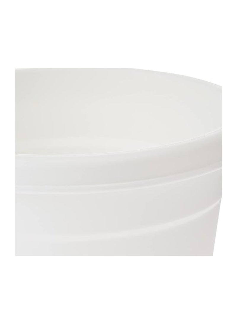 Cosmoplast 16" Flower Pot with Tray (White) White  - Image 4