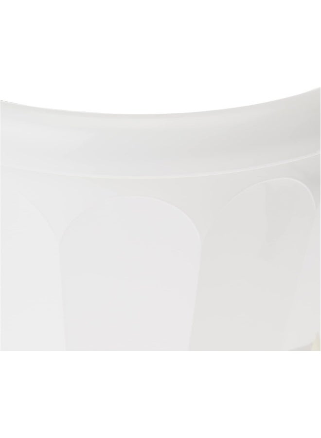 Cosmoplast - 8" Hexagonal Flowerpot with Tray White - Image 1