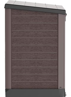 Cosmoplast 1200L Cedargrain Outdoor Garden Storage Shed With Flat Lid (Dark Brown) Dark Brown 1200.0Liters  - Image 3