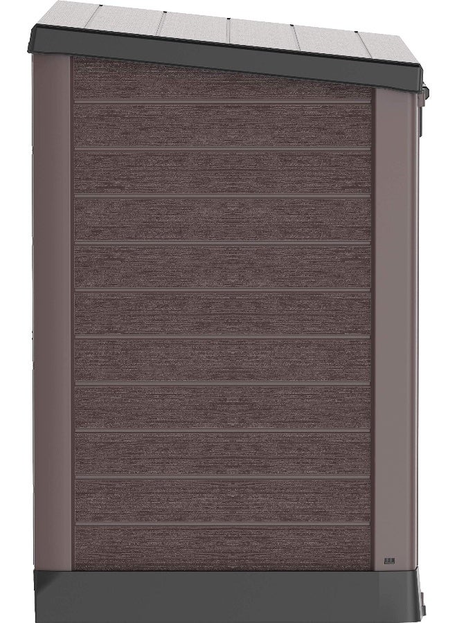 Cosmoplast 1200L Cedargrain Outdoor Garden Storage Shed With Flat Lid (Dark Brown) Dark Brown 1200.0Liters  - Image 3