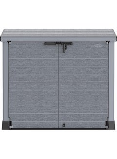 Cosmoplast 1200L Cedargrain Outdoor Garden Storage Shed With Flat Lid (Dark Grey) Dark Grey 1200.0Liters  - Image 4
