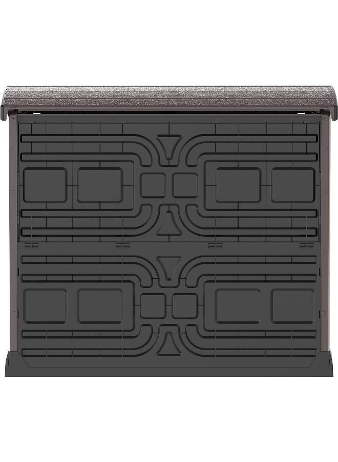 Cosmoplast 1200L Cedargrain Outdoor Garden Storage Shed with Arched Lid  (Dark Brown) Dark Brown 1200.0Liters  - Image 1