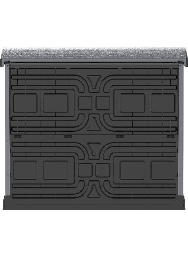Cosmoplast 1200L Cedargrain Outdoor Garden Storage Shed With Arched Lid (Dark Grey) Dark Grey 1200.0Liters  - Image 5