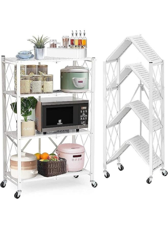 Generic - 4-Layer Kitchen Storage Racks White 127 x 70 x 34cm - Image 1