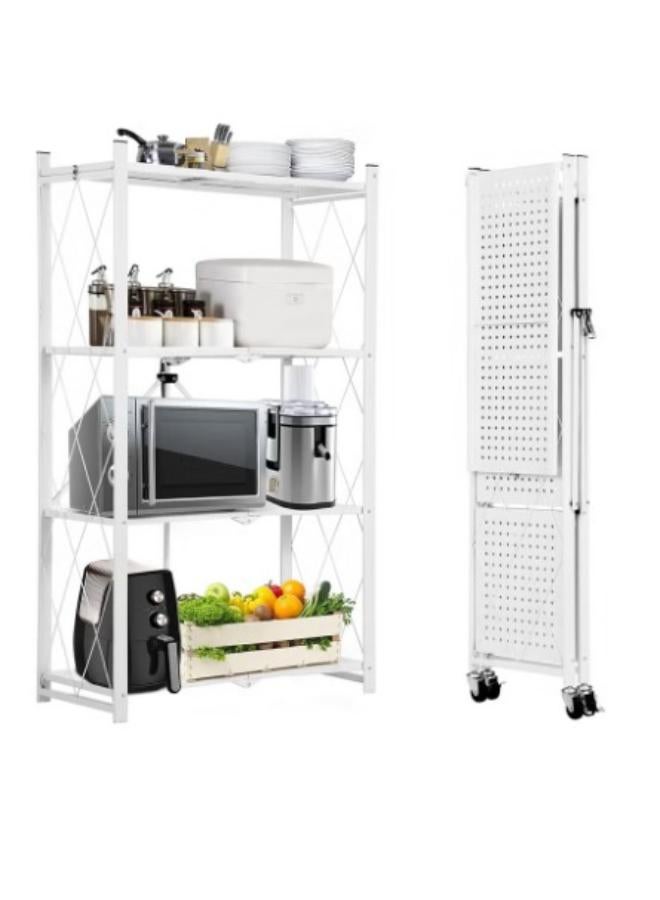 Generic - 4-Layer Kitchen Storage Racks White 127 x 70 x 34cm - Image 1