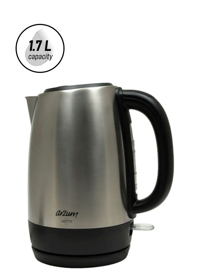 Arzum stainless Kettle 1.7 L 2200 W AR3074 Silver/Black  - Image 1