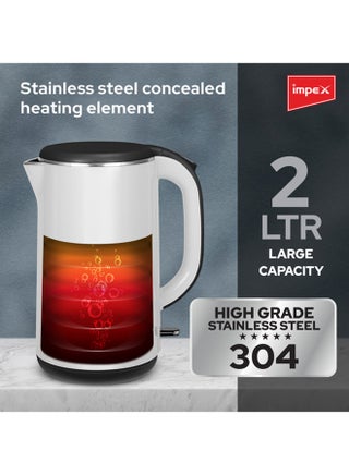 غلاية كهربائية تعمل بالبخار 2002 2 L 1500 W 8906126680510 أبيض - view 3