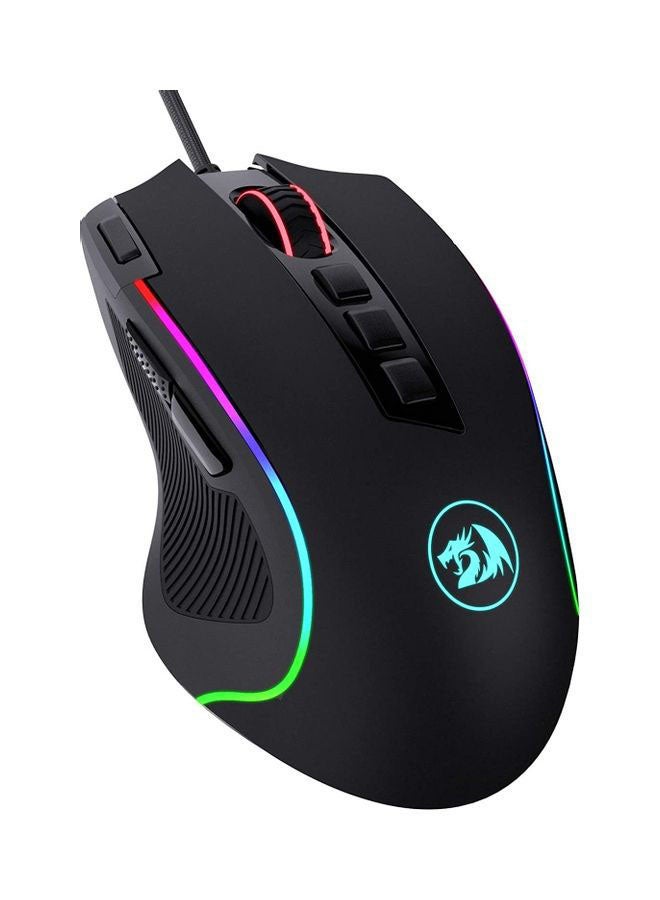 ريدراجون ماوس الألعاب M612 Predator RGB، ماوس ألعاب ضوئي سلكي بدقة 8000 نقطة في البوصة مع 9 أزرار قابلة للبرمجة و5 أوضاع بإضاءة خلفية، يدعم البرنامج زر إطلاق النار السريع لربط المفاتيح بنفسك - Image 1