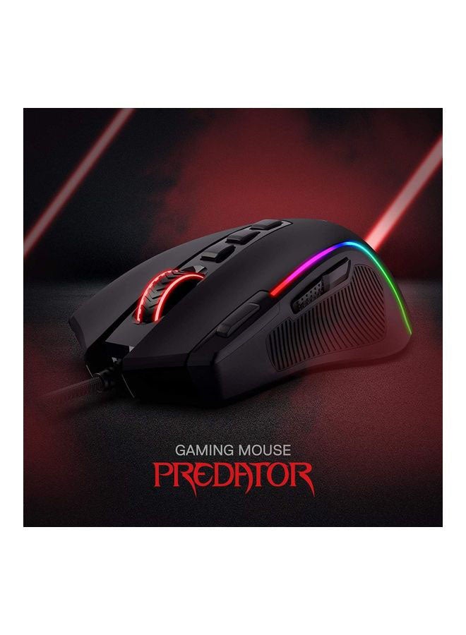 ريدراجون ماوس الألعاب M612 Predator RGB، ماوس ألعاب ضوئي سلكي بدقة 8000 نقطة في البوصة مع 9 أزرار قابلة للبرمجة و5 أوضاع بإضاءة خلفية، يدعم البرنامج زر إطلاق النار السريع لربط المفاتيح بنفسك - Image 2