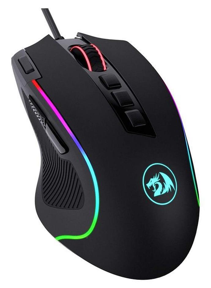 ريدراجون ماوس الألعاب M612 Predator RGB، ماوس ألعاب ضوئي سلكي بدقة 8000 نقطة في البوصة مع 9 أزرار قابلة للبرمجة و5 أوضاع بإضاءة خلفية، يدعم البرنامج زر إطلاق النار السريع لربط المفاتيح بنفسك - Image 1