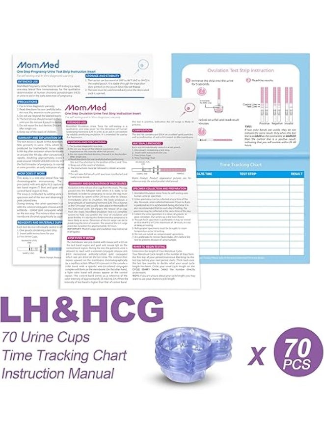 MomMed Ovulation Test Kit And Pregnancy Test Kit (40+15) With 55 Urine Cups - Image 3