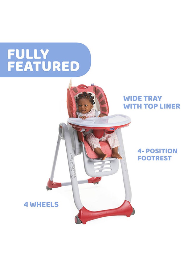 Chicco - Polly 2 Start Highchair 0M-3Y - Lion - Image 1