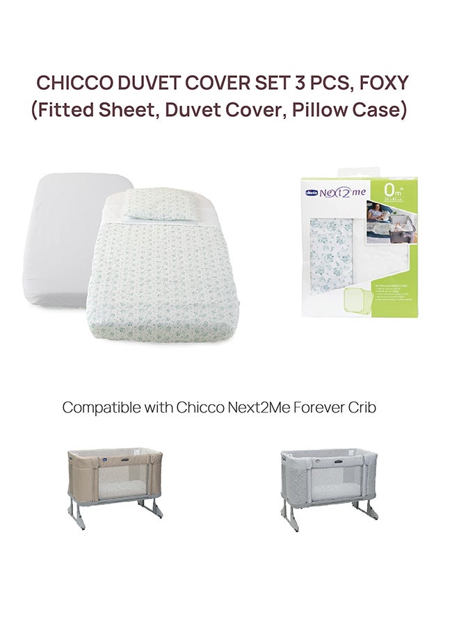 Chicco Duvet Cover Set 3 Pcs (Fitted Sheet, Duvet Cover, Pillow Case) For Next2Me Forever, Foxy  - Image 4