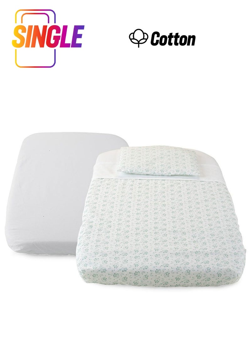 Chicco Duvet Cover Set 3 Pcs (Fitted Sheet, Duvet Cover, Pillow Case) For Next2Me Air/Magic, Foxy  - Image 1