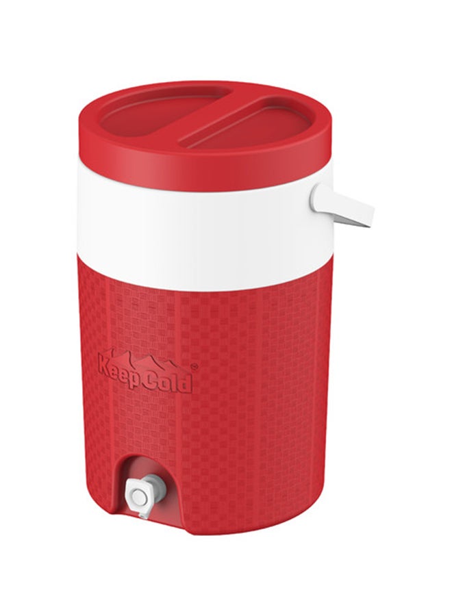 Keep Cold Plastic Insulated Water Cooler Red 21 x 29cm 