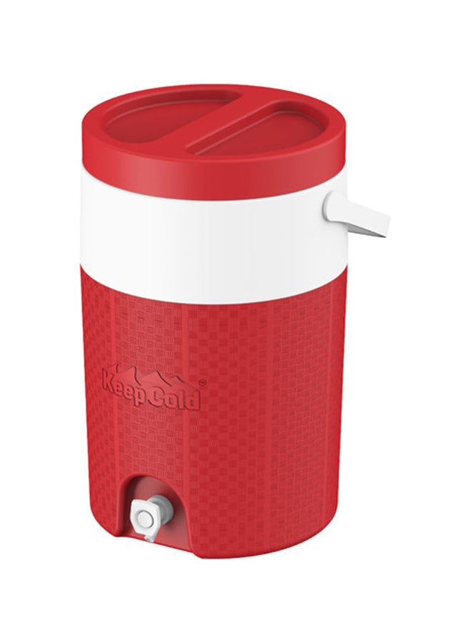 Cosmoplast Keep Cold Plastic Insulated Water Cooler 4 liter Red 21 x 29cm  - Image 1