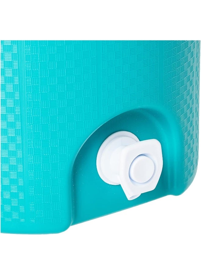 Cosmoplast Keep Cold Plastic Insulated Water Cooler 2 Gallon 9 Liters Teal 26 x 36cm  - Image 3