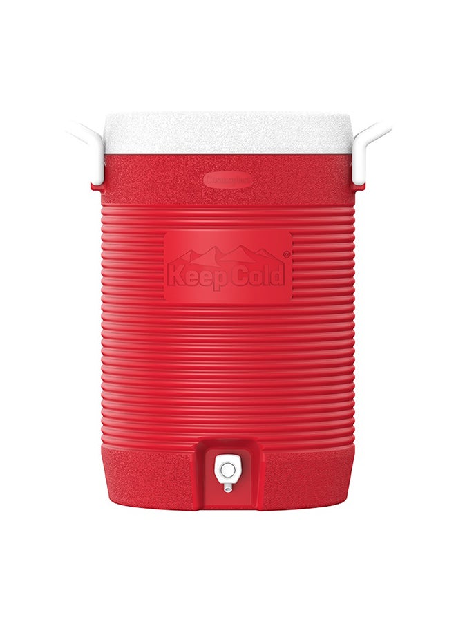 Cosmoplast Keep Cold Plastic Insulated Water Cooler Red 30 x 43cm  - Image 2