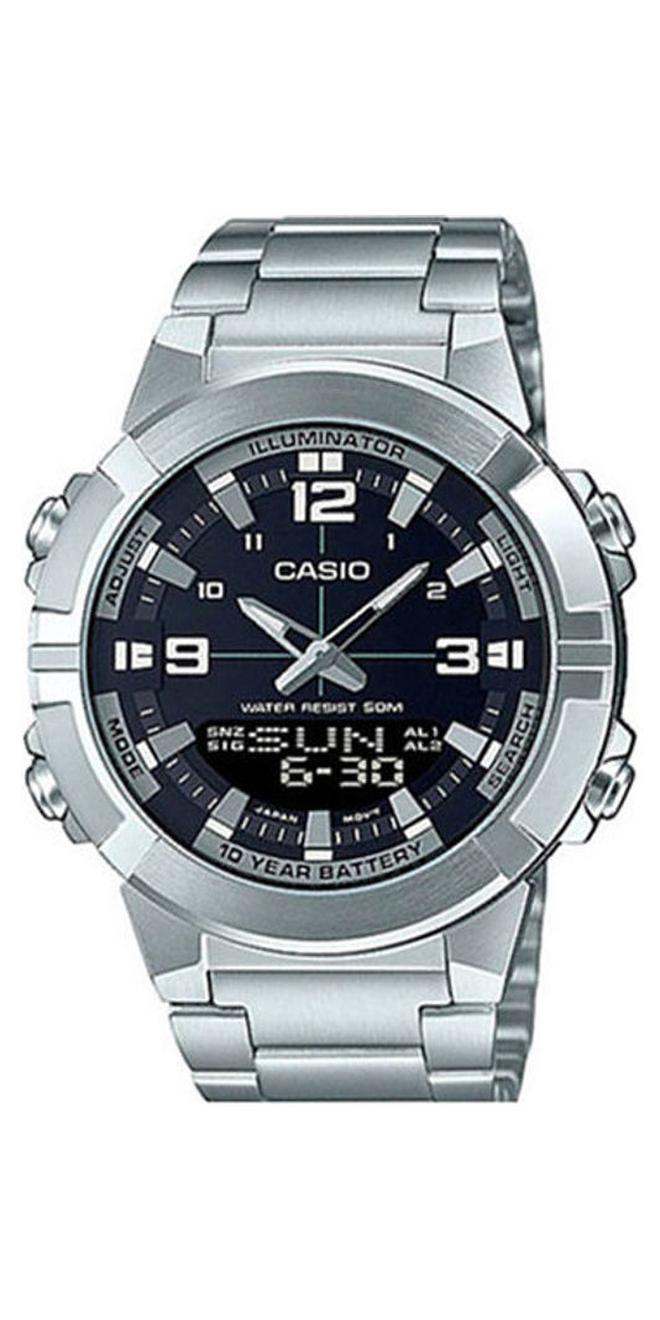 CASIO Men's Analog Wrist Watch AMW-870D-1AVDF - 44 mm -Silver - Image 1