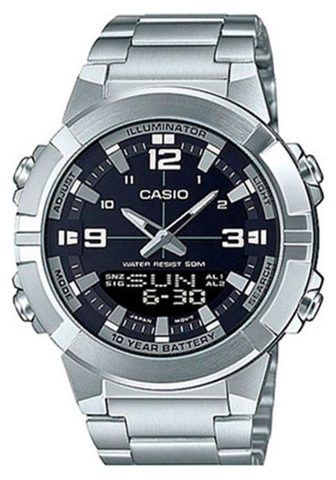 CASIO Men's Analog Wrist Watch AMW-870D-1AVDF - 44 mm -Silver - Image 1