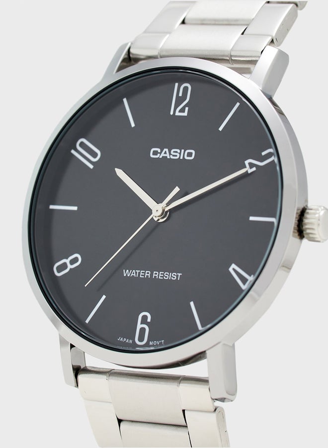 CASIO Men's Analog Wrist Watch MTP-VT01D-1B2UDF - 46 mm - Silver - Image 5