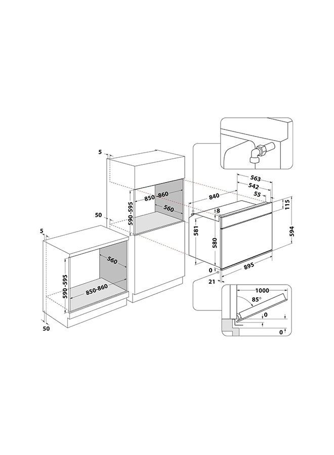 بومباني فرن غاز مع شواية 100 L 0 W BO243XU - Image 4
