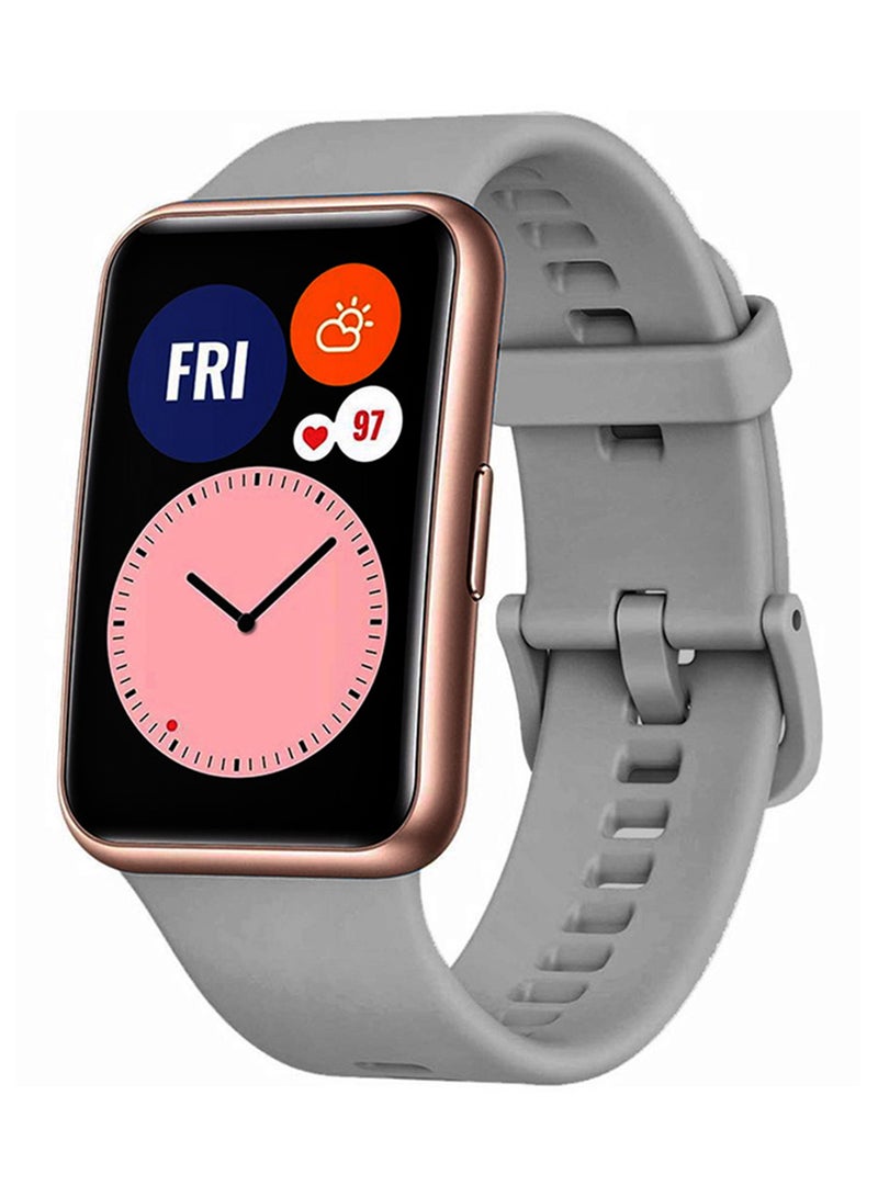 MARGOUN Huawei Watch Fit Silicone Band Replacement Sport Strap Grey - Image 4