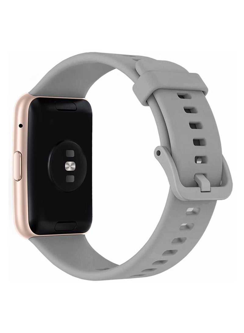 MARGOUN Huawei Watch Fit Silicone Band Replacement Sport Strap Grey - Image 3