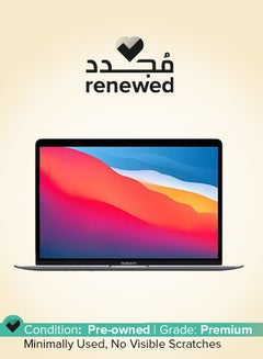 Renewed - Macbook Air (New 2020) Laptop With 13-Inch Display, Apple M1 Chip with 8-Core Processor and 7-core Graphics/8GB RAM/256GB SSD/English Keyboard Space Grey