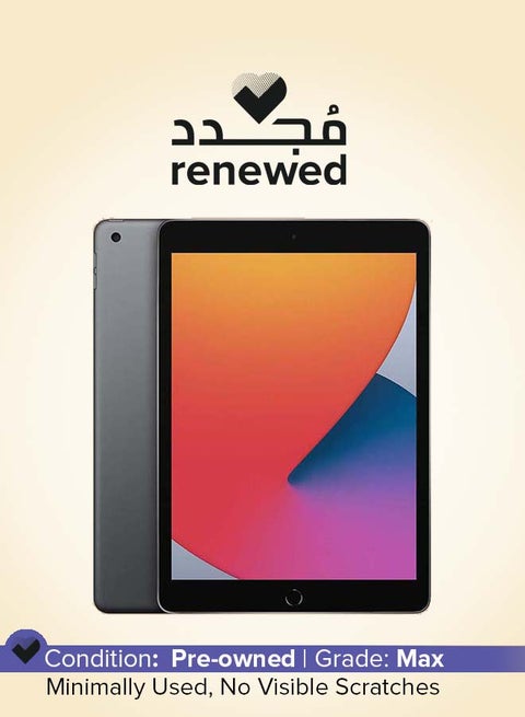 Renewed - iPad 2020 (8th Gen) 10.2-Inch 32GB LTE Space Grey - International Version