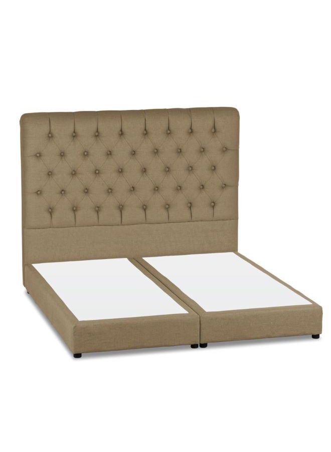 REGAL IN HOUSE Lujin Linen Bed Frame Beige 200x90cm  - Image 1