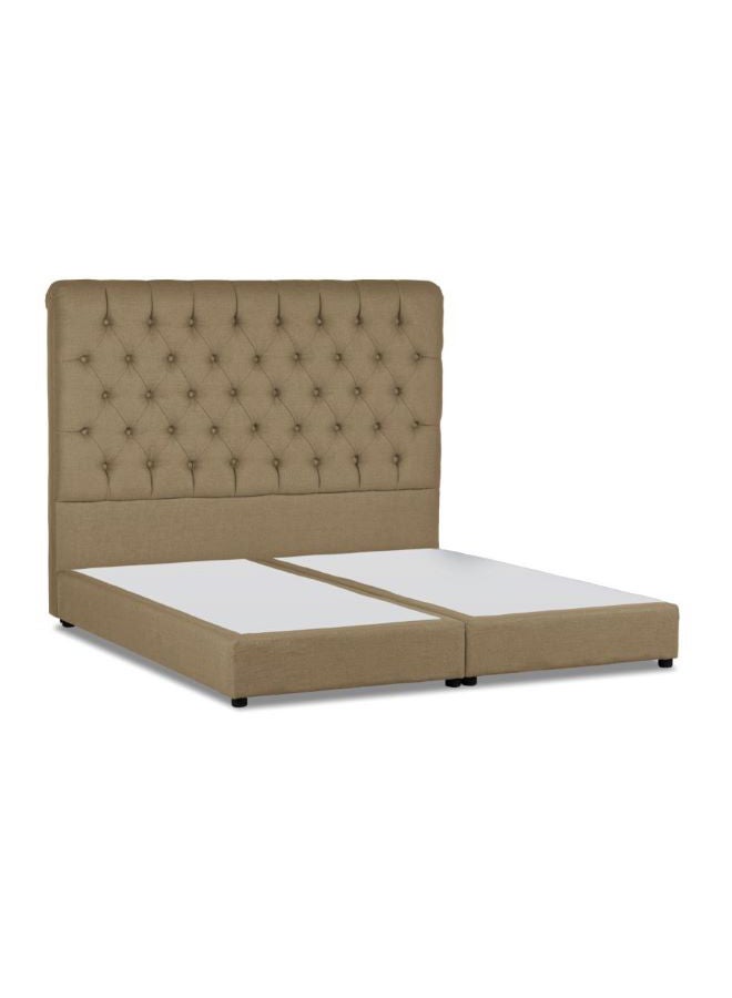REGAL IN HOUSE Lujin Linen Bed Frame Beige 200x90cm  - Image 3