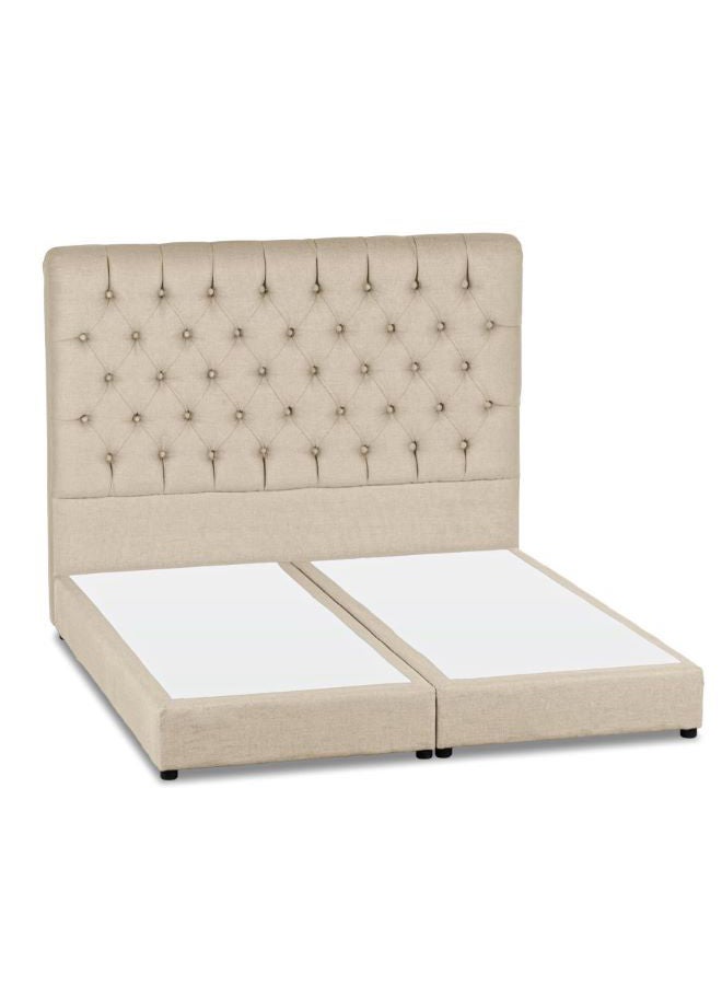 REGAL IN HOUSE Lujin Linen Bed Frame Light Beige 200x90cm  - Image 1