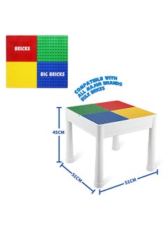 Little Story 4In1 Activity And Block Table, Toys Table, Blocks Lego Compatible, Study Table, Water Play Table, Sand Table, Multipurpose Table,Boys Girl Kids Furniture, Sensory Play, Homeschooling, 350Blocks, 3Years+ - Xl  - Image 3