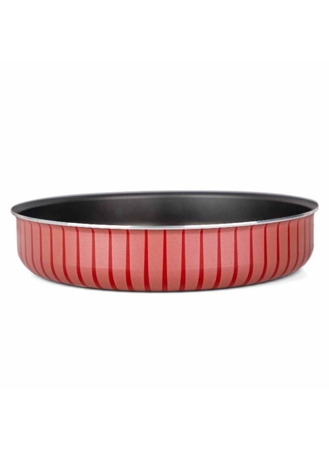 Bister Round Baking Pan 38 cm Black/Red – Non-Stick Coated Metal Bakeware with Ribbed Exterior & Flat Bottom, 2.5 mm Thickness, Oven-Safe Cake Pan Red & Black 38.0cm - Image 4