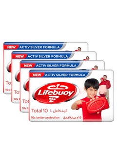 Lifebuoy Total Soap, 125g × 3+1 Free white 