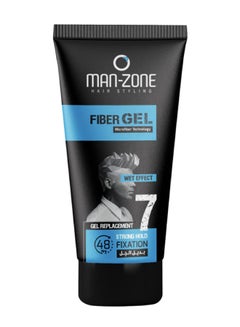 Man's Zone Fiber Gel Wet Effect Strong Hold Clear 175grams 