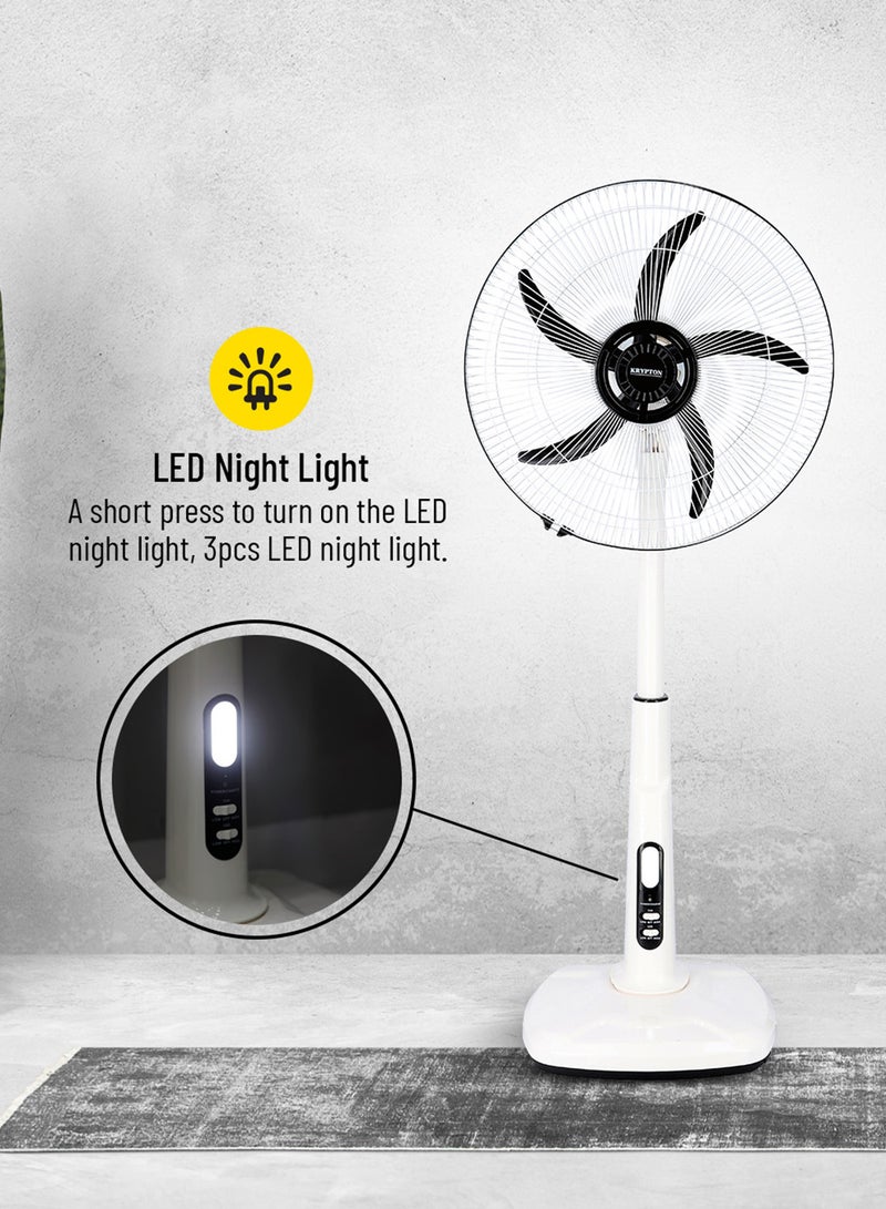 KRYPTON Stand Fan With Light 38 W KNF6245 White  - Image 4