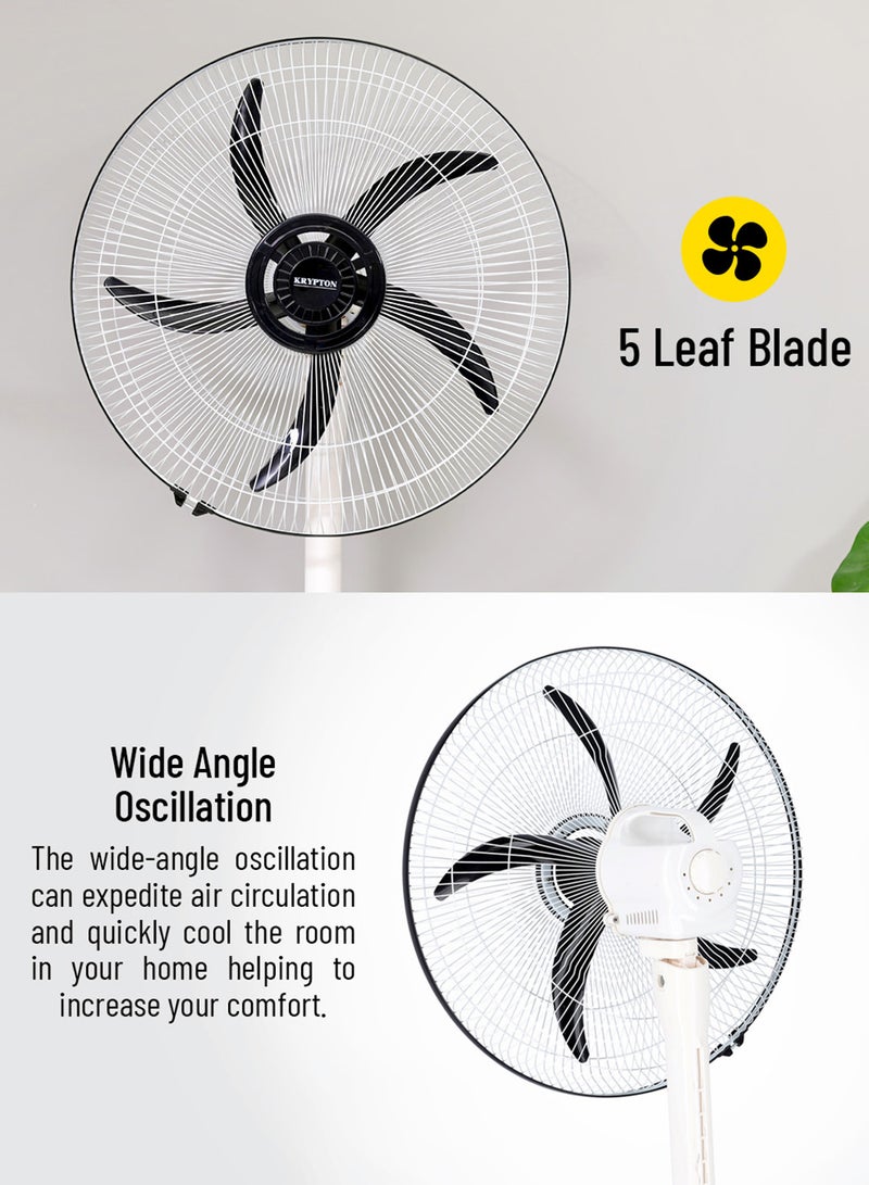 KRYPTON Stand Fan With Light 38 W KNF6245 White  - Image 5