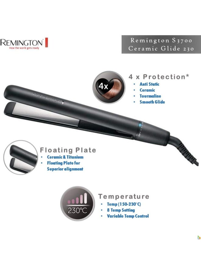 REMINGTON - Ceramic Glide Hair Straightener 230°C 30cm black - Image 1