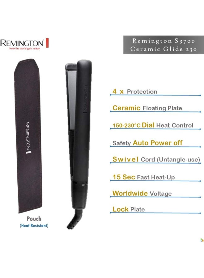REMINGTON - Ceramic Glide Hair Straightener 230°C 30cm black - Image 1
