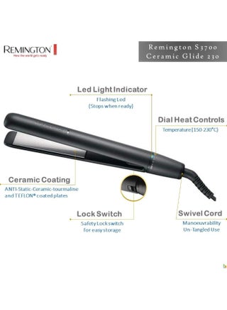 REMINGTON Ceramic Glide Hair Straightener 230°C 30cm black Best