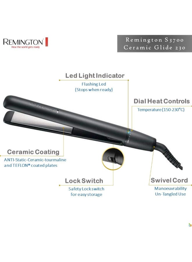 REMINGTON - Ceramic Glide Hair Straightener 230°C 30cm black - Image 1