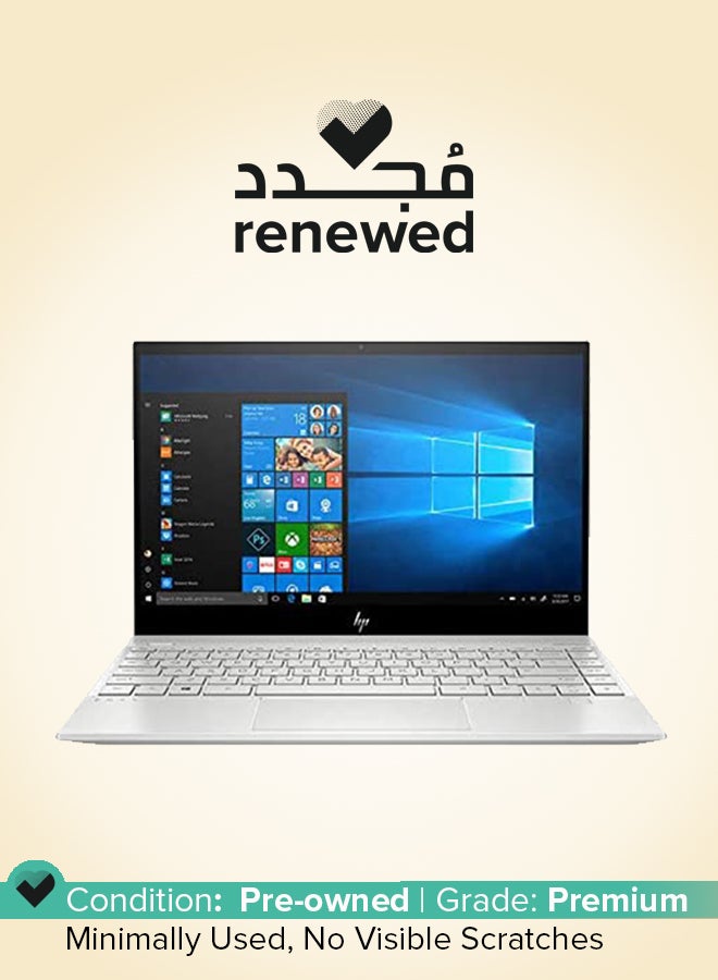 HP Renewed - Envy 13-aq1007ne Laptop With 13.3-Inch Display, Intel Core i5-10th Gen/8GB RAM/512GB SSD/Intel UHD Graphics/English & Arabic Keyboard Silver - Image 1