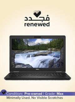 Renewed - Latitude 5591 ‎VWWD9 (2019) Laptop With 15.6-Inch Display, Intel Core i5 Processor/8th Gen/8GB RAM/256GB SSD/2GB Nvidia GeForce MX Series Graphic With English/Arabic Keyboard Black
