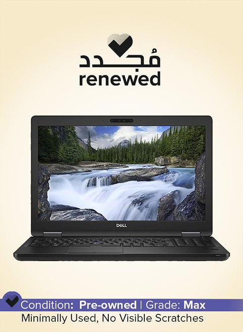 Renewed - Latitude 5591 ‎VWWD9 (2019) Laptop With 15.6-Inch Display, Intel Core i5 Processor/8th Gen/8GB RAM/256GB SSD/2GB Nvidia GeForce MX Series Graphic With English/Arabic Keyboard Black