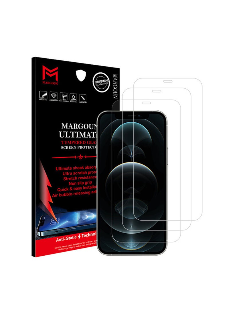 MARGOUN 3-Piece Protective Screen Glass for Apple iPhone 11 Pro Clear - Image 1