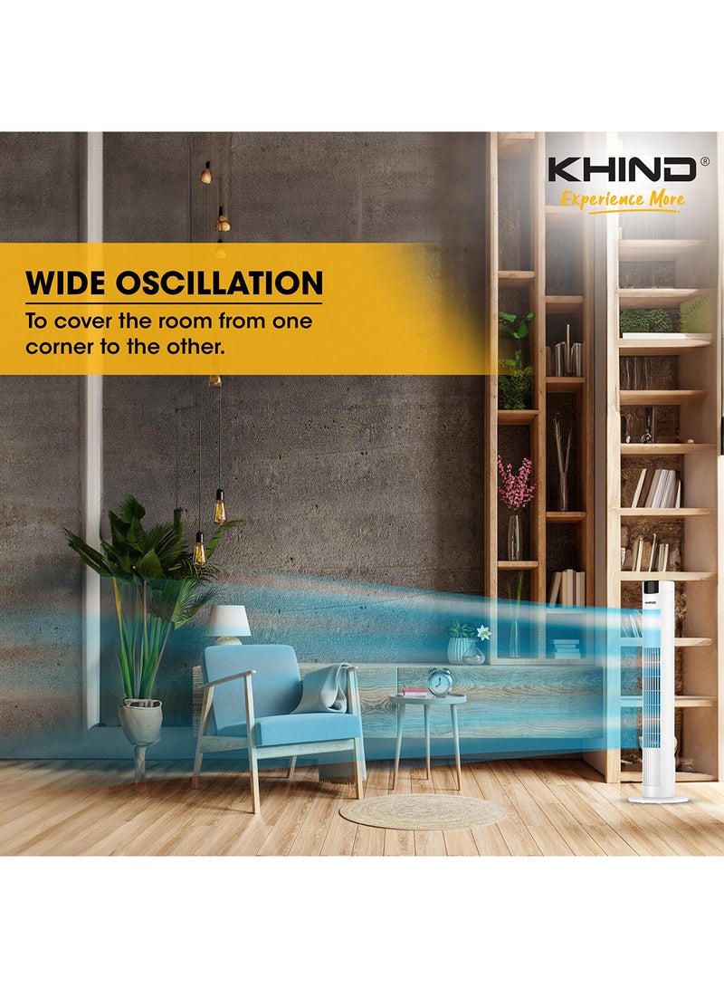 كيند - مروحة عمودية مع جهاز تحكم عن بعد 40 W FD351R أبيض - Image 1