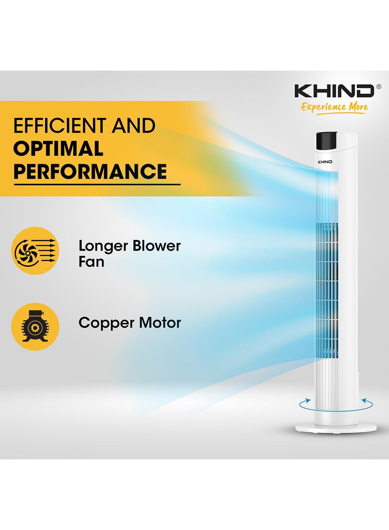كيند - مروحة عمودية مع جهاز تحكم عن بعد 40 W FD351R أبيض - Image 1